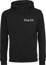 Thug life chest logo hoody in kleur zwart in maat L