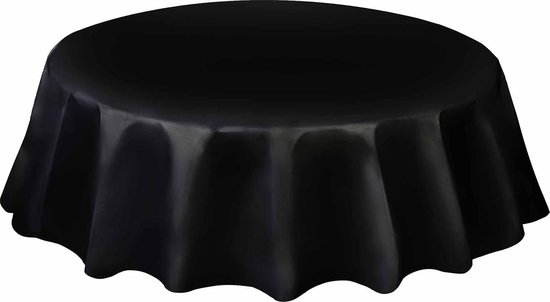 UNIQUE - Rond zwart tafelkleed - Decoratie > Tafelkleden, placemats en  tafellopers | bol.com