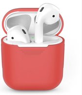 Airpods Silicone Case Cover Hoesje geschikt voor Apple Airpods - Rood