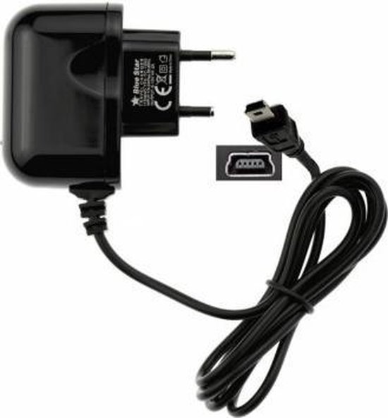 Oplader 220V geschikt voor Garmin zumo 590 - 2 ampere micro USB - ABC-Led