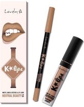 Lovely K-Lips Matte Liquid Lipstick & Lip liner Neutral Beauty