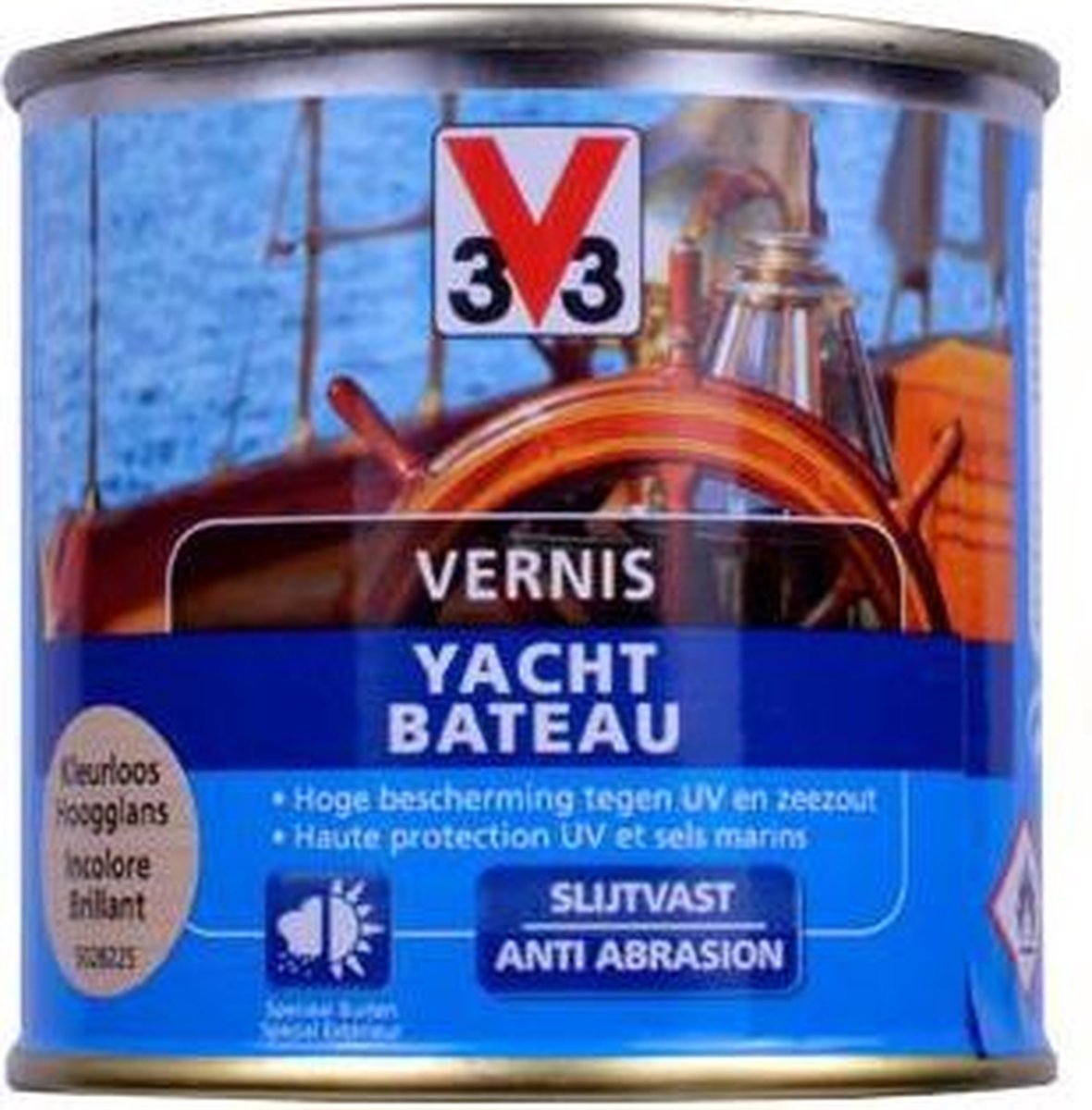 V33 Yacht Vernis - Kleurloos - 250 ml - Hoogglans - 12 m²/l