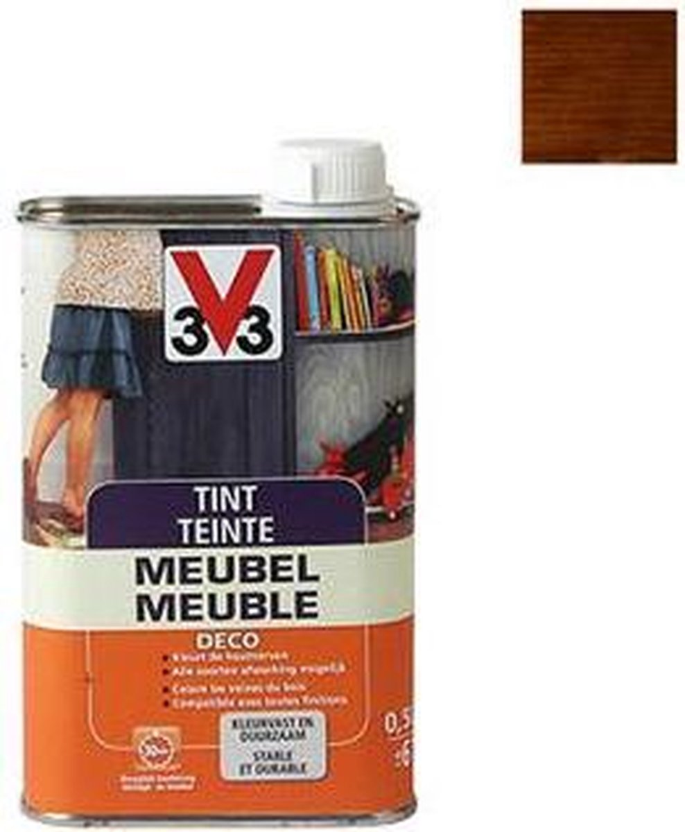 V33 tint meubel donker eik mat 500 ml