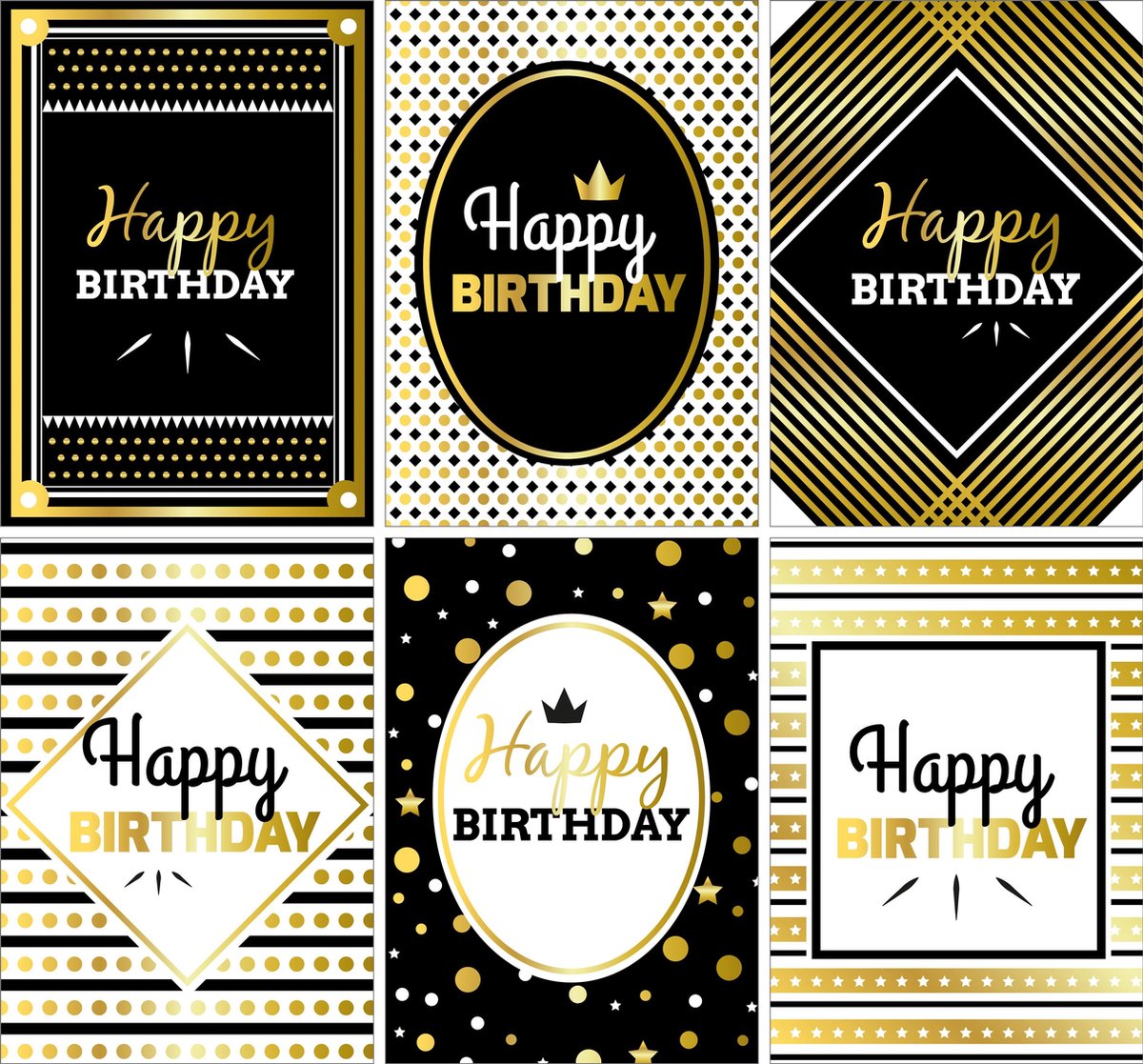 Cartes D Anniversaire Lot De 12 Cartes D Anniversaire Bol Com