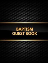 Baptism Guest Book: Memory Message Book with Photo Page & Gift Log for Family, Friends & Guest to Write Wishes & Aspiration and Sign in Us