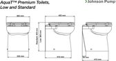 Johnson Pump AquaT Premium losse porseleinen Toiletpot Standaard recht