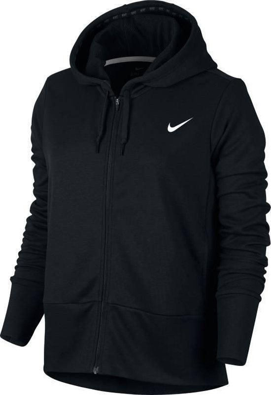 Nike Dry Training Hoodie FZ - Sportvest Dames - zwart-wit | bol.com