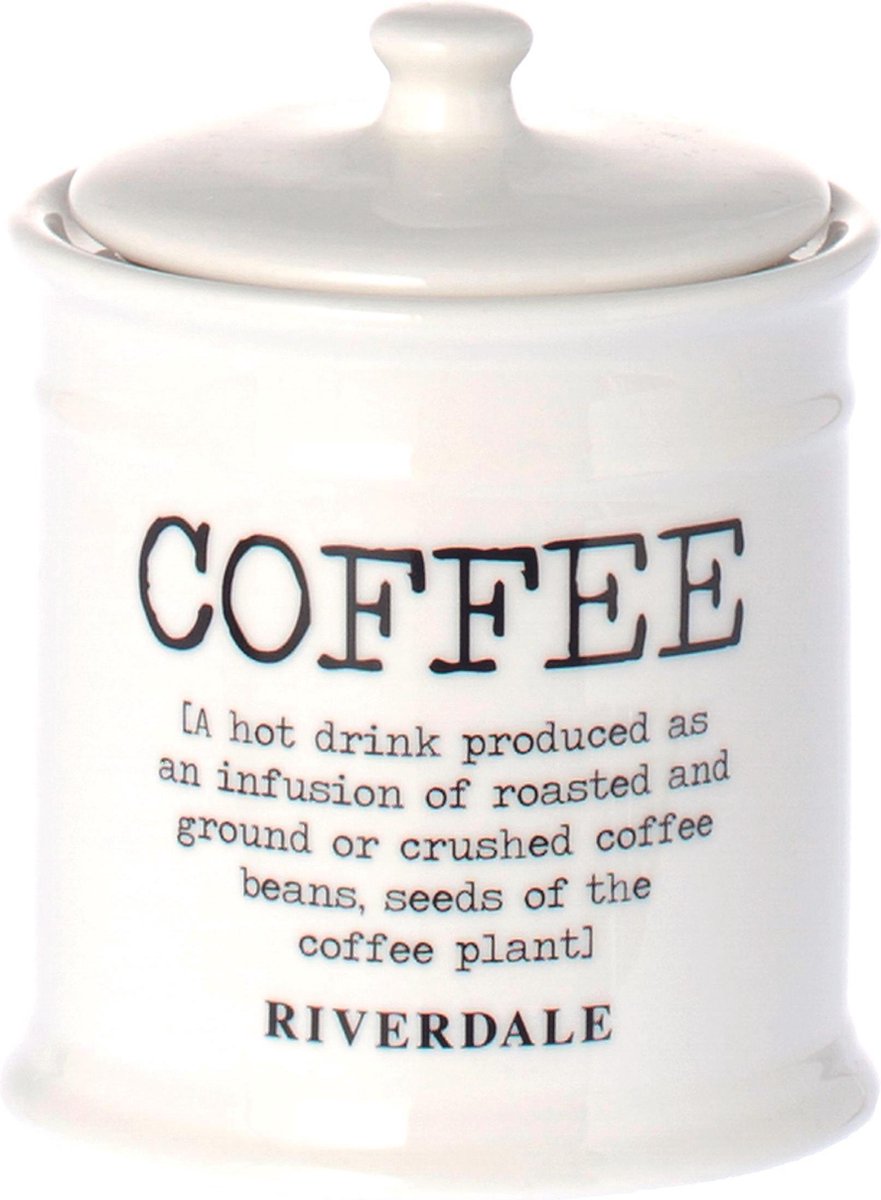 Coöperatie Woud overspringen Riverdale Pot Coffee wit 12cm | bol.com
