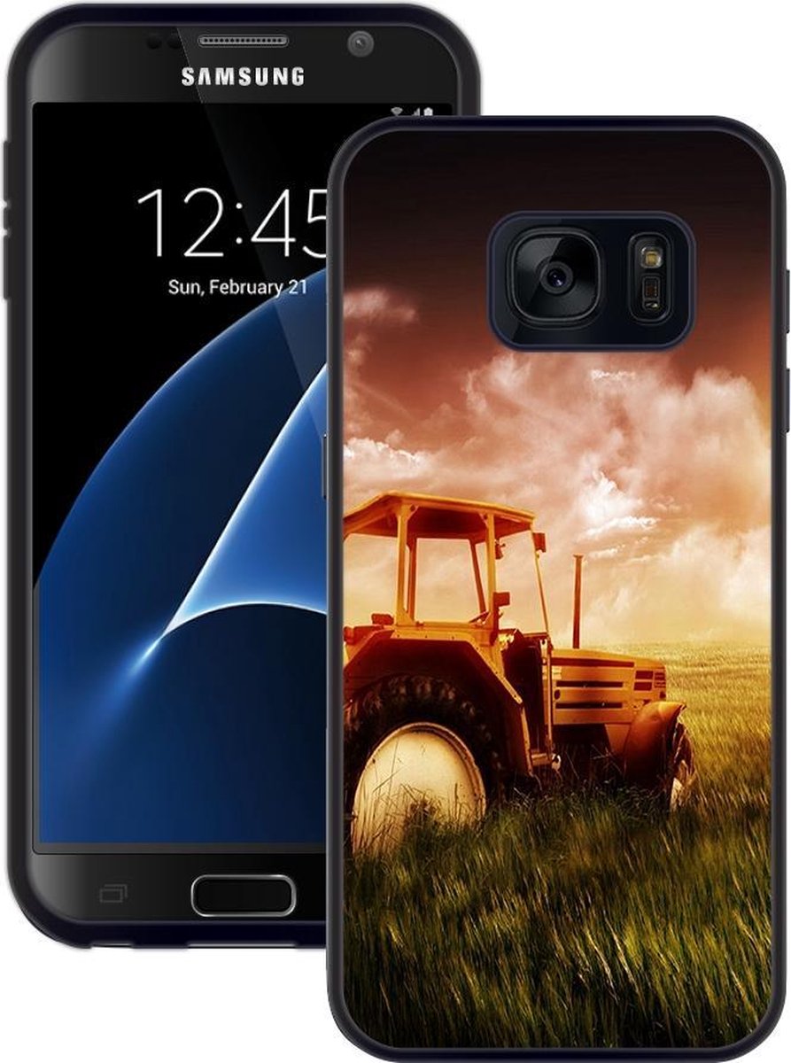 Maak een naam orgaan wapenkamer Case Creatives Telefoonhoesje Tractor - Samsung Galaxy S7 Zwart -  Handgemaakt | bol.com