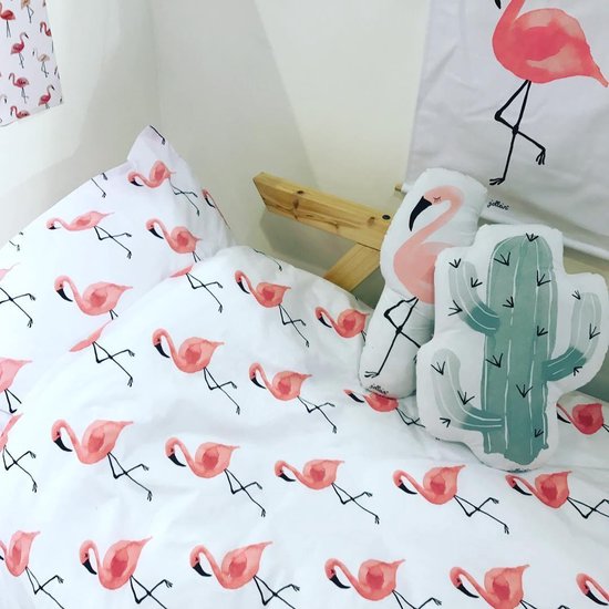 Dekbedovertrek Flamingo Peuter 120x150cm