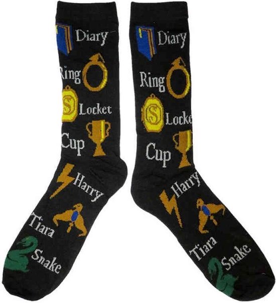 Fonkelnieuw bol.com | Harry Potter - Horcrux sokken zwart - One size MO-24