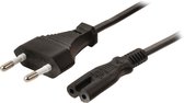 Valueline stroomkabel Euro-plug mannelijk - IEC-320-C7 3,00 m zwart