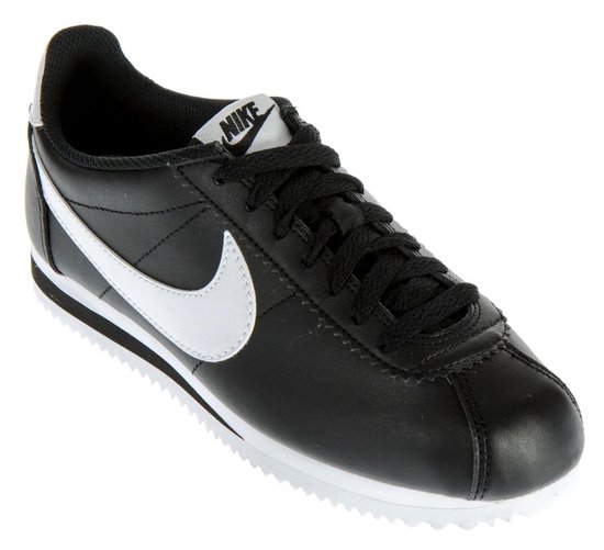 Nike Classic Cortez Dames Sneakers - Black/White-White - Maat 38 | bol.com