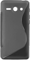Huawei Ascend Y520 Silicone Case s-style hoesje Zwart