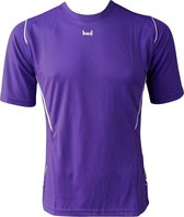 KWD Sportshirt Mundo korte mouw - Paars/wit - Maat M