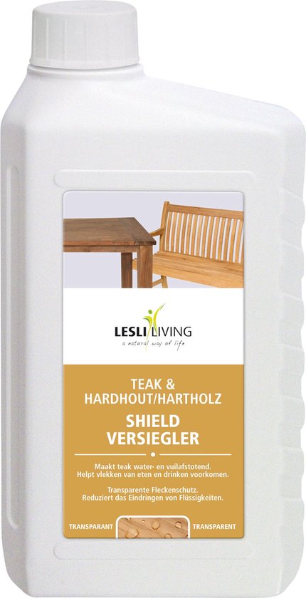 Outdoor Living - Teak, Bamboe en Hardhout shield (transparant), fles 1L