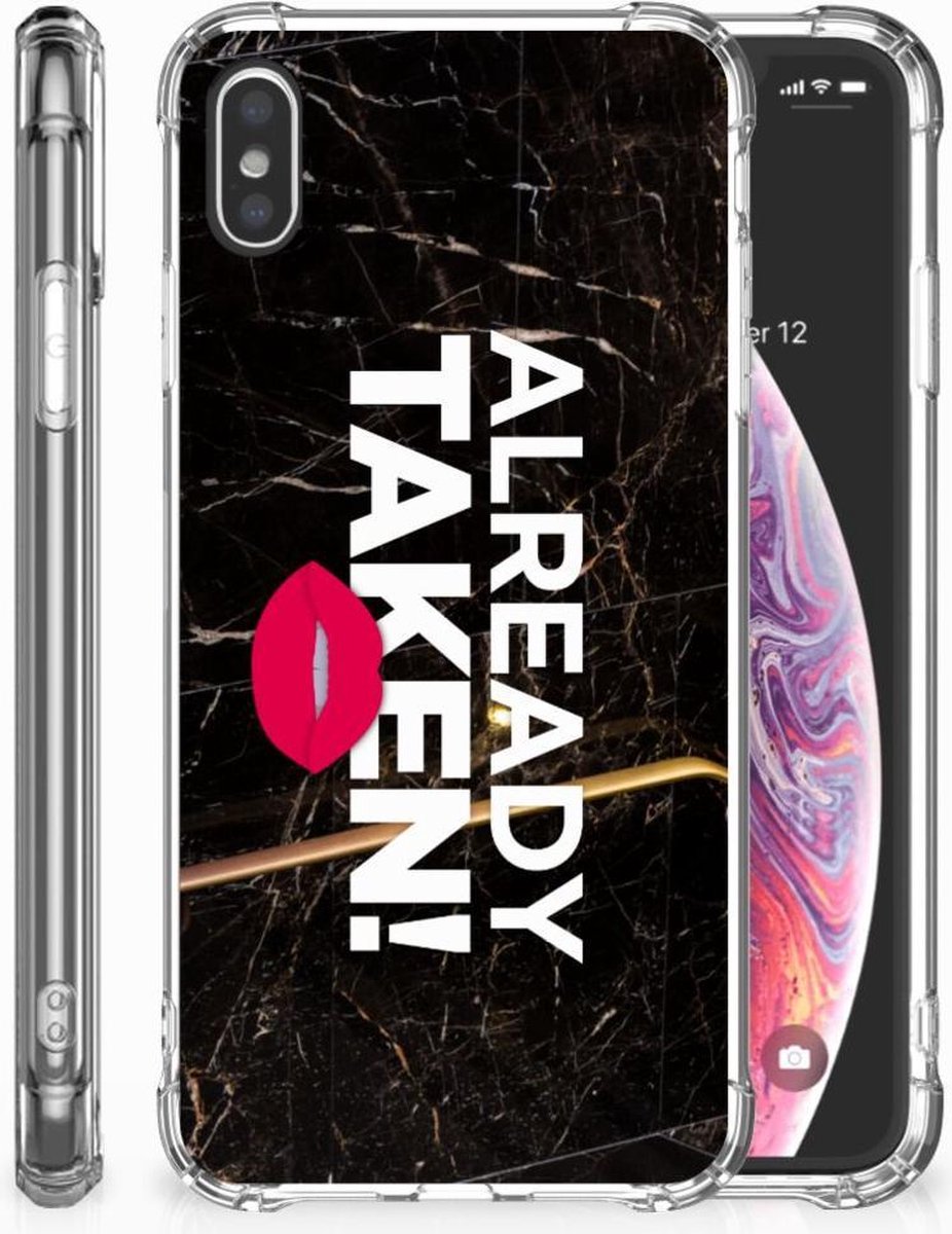Back Cover voor Apple iPhone Xs Max Telefoonhoesje met tekst Already Taken Black