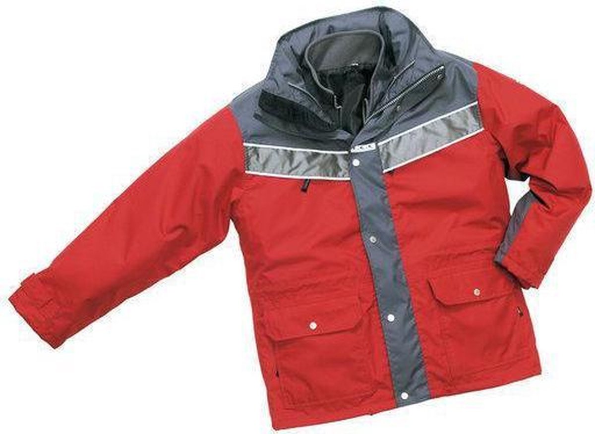 Hydrowear Kiel parka rood/grijs 04026023 M