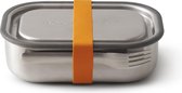 Boîte à lunch Black + Blum - Incl. Fourchette et bracelet silicone orange - 22x14,7x5 cm - 900 ml - acier inoxydable