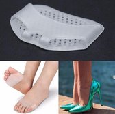 Antislip sokken - voorvoetkussen - voorvoet inlegzooltjes - 1 paar dames Wit siliconen
