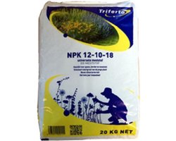 Triferto - NPK 12-10-18 - Kunstmest Tuin en border - chloorarm - 20kg
