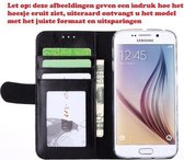 Premium Hoesje voor LG G5 H850 - Book Case - Glad Leer Leren Lederen - geschikt voor pasjes - zwart
