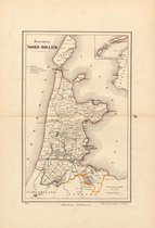 Historische kaart, plattegrond van Provincie Noord Holland uit 1867 door Kuyper van Kaartcadeau.com