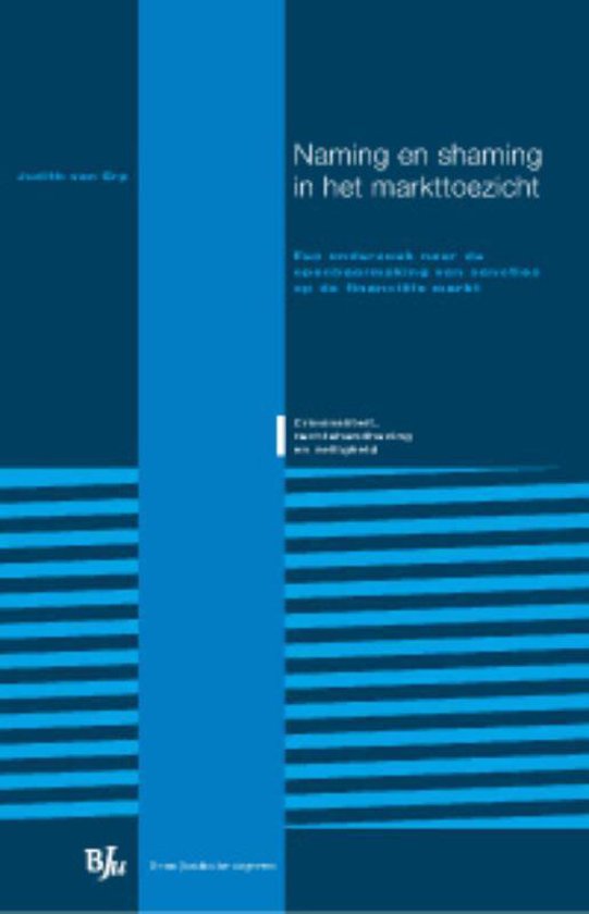 Cover van het boek 'Naming en shaming in het markttoezicht' van Judtih van Erp