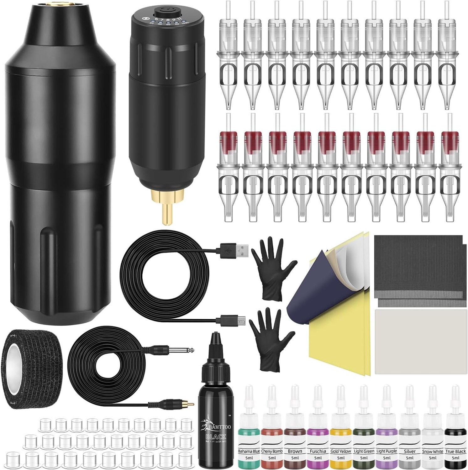 Solidchoice - Compleet Tattoo Kit met Draadloze Tattoo Machine