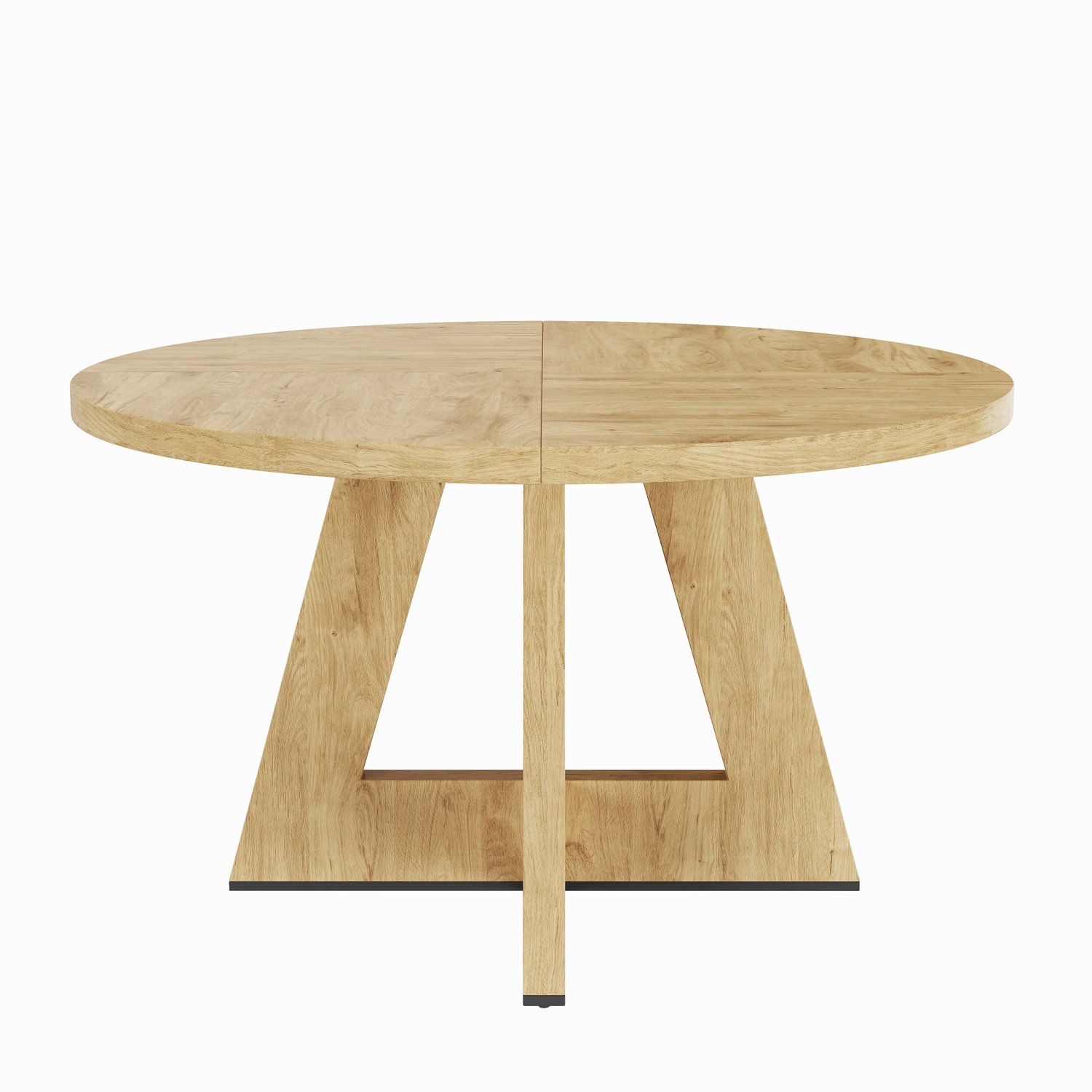 SONNENH Eettafel - Rond blad - Ø 120 cm - 120 x 120 x 75 cm - Eikenlook