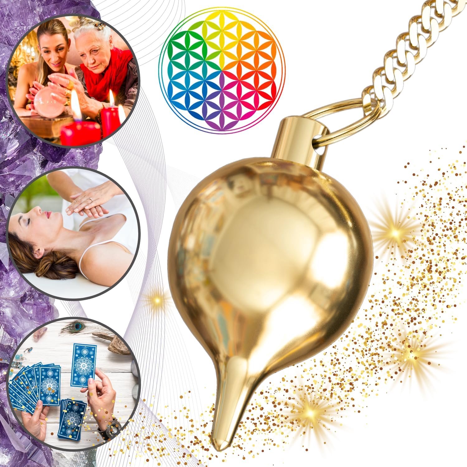 Luzi Radiästhesia divinations,water drip garland made of gilded br (27g) – garland drops eyebrows [] - ShopVlot