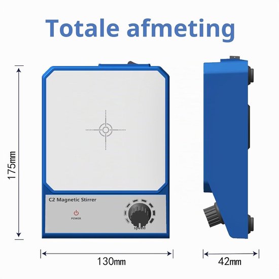 Efficiënte Magnetische Mixer voor Laboratoriumtoepassingen, 2500 R/Min, 2000ml Capaciteit, Perfect voor Mengprocessen en Experimenten — afbeelding 5
