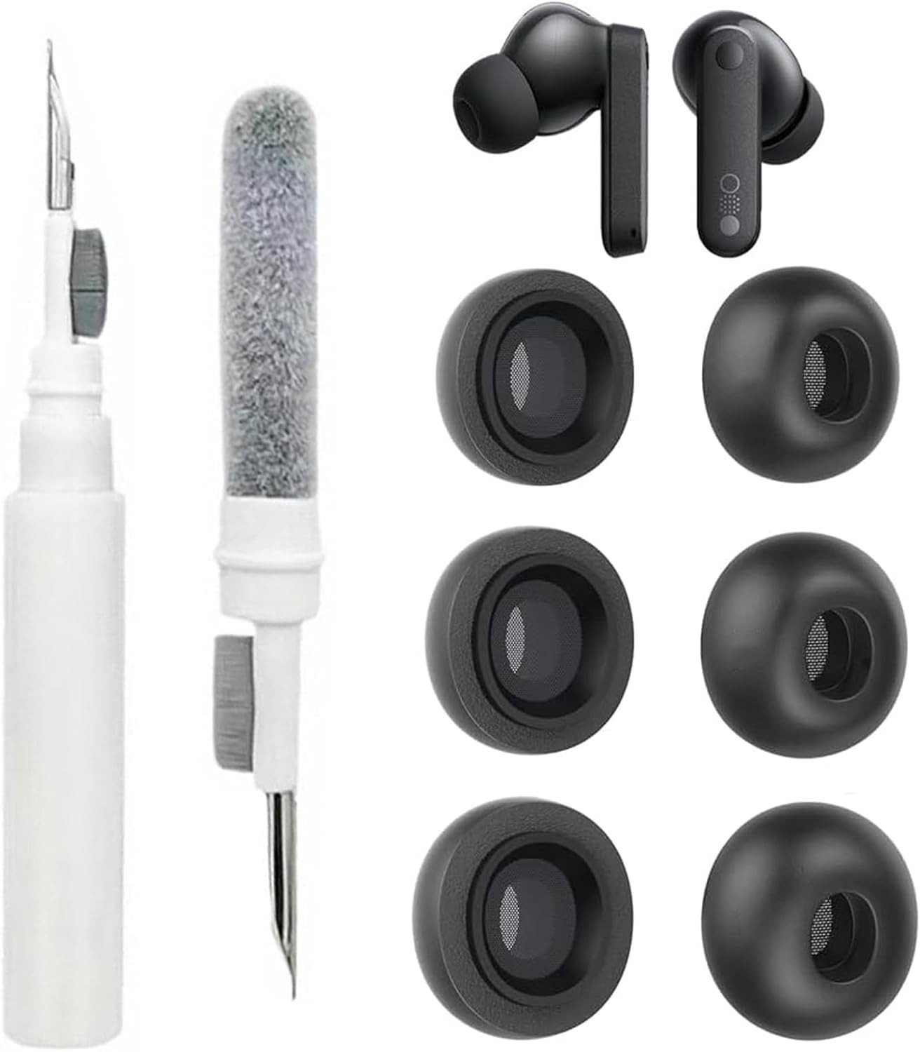 3 Paar Oordopjes voor AirPods Pro 2 met Geluidsisolatie, Reinigingsset en Zachte Siliconen Oorkussens, Antislip Vervangtips voor Comfortabel Gebruik