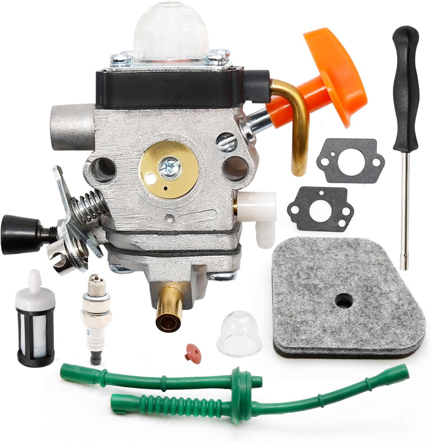 Carburateur Carb Kit met Luchtfilter - Vervangingsset voor Trimmer - Inclusief Brandstoffilter en Bougie - ShopVlot