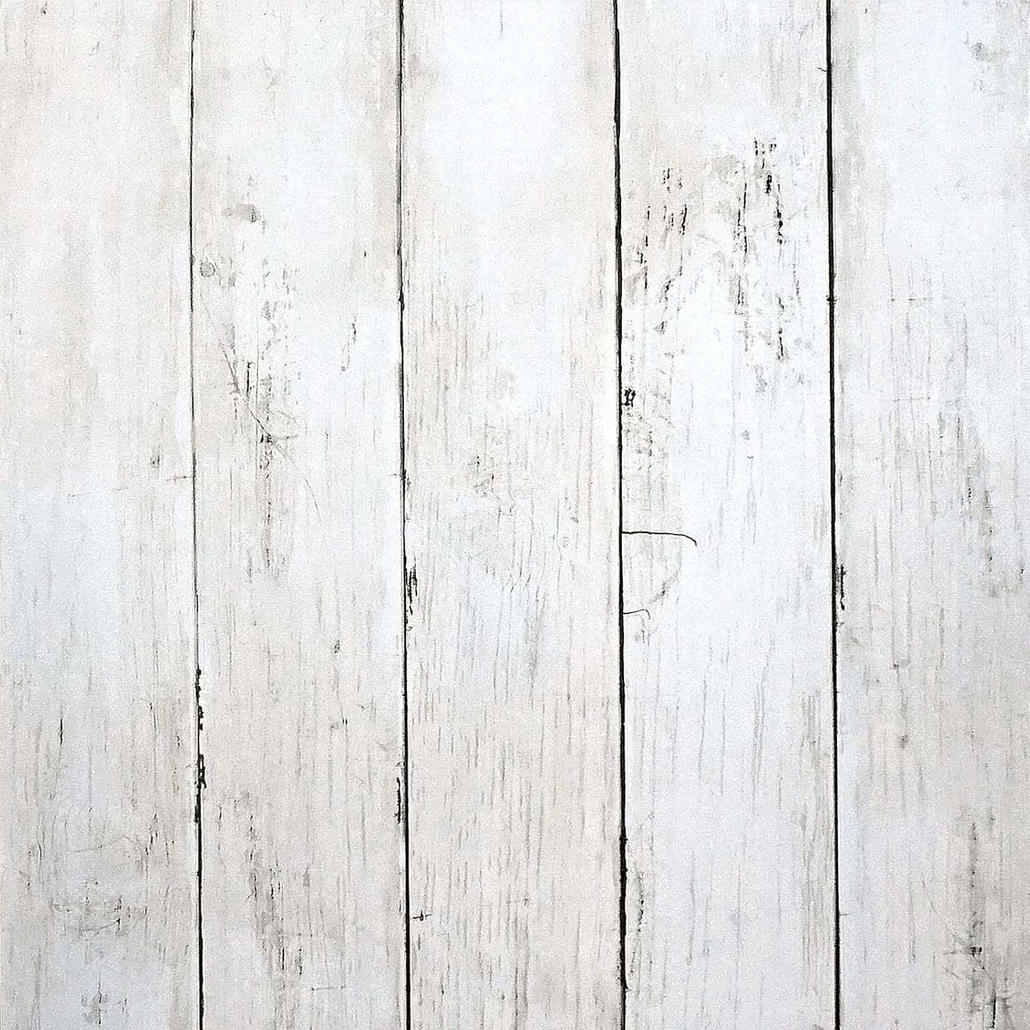 CiCiwind Wood Look Wallpaper Self-Adhesive Wallpaper 44 cm x 20 m Furniture Film White Wooden Board Wallpaper - ShopVlot