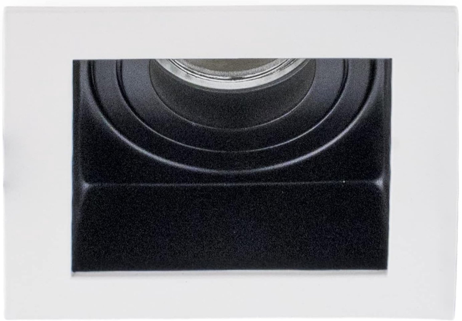 Recessed Spotlight, Square, Tilt, Aluminium, Black/White, Matt - ShopVlot
