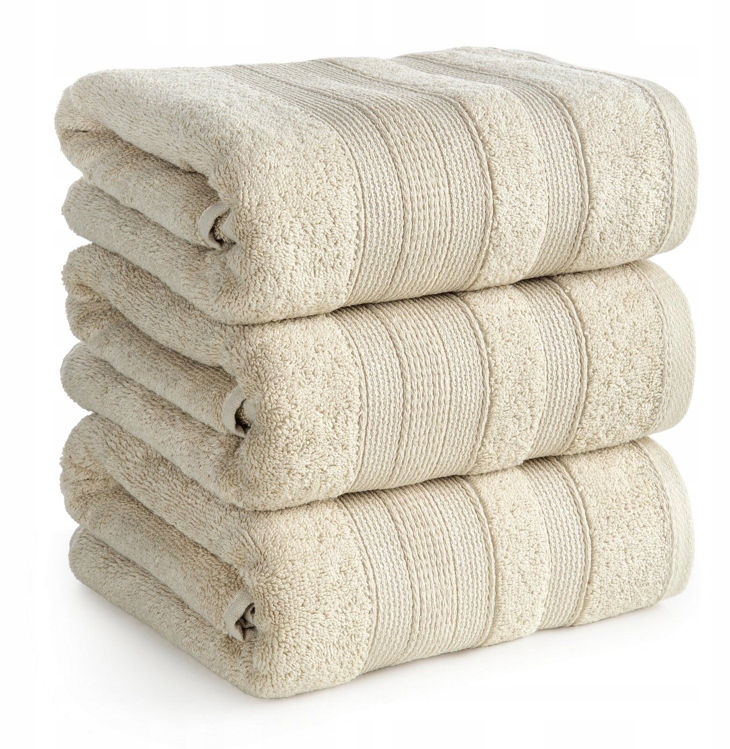 Beige Katoenen Handdoek 50x90 cm - Premium Zacht & Absorberend