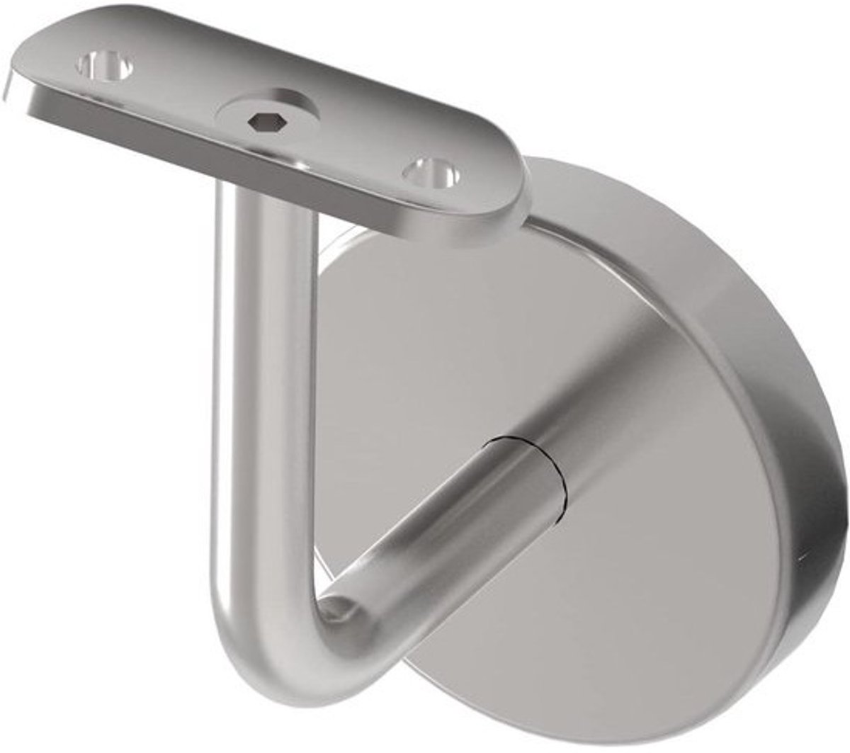 Leuninghouder Roestvrij Staal - Wandhouder Trapleuning - Veilige Grip Creëren - Geslepen Afwerking K320 - Ø 424 mm - Zilverkleurig