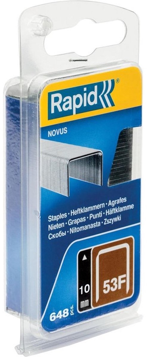 10 mm platte draadstaples voor Tacker Type 53F, 648 stuks