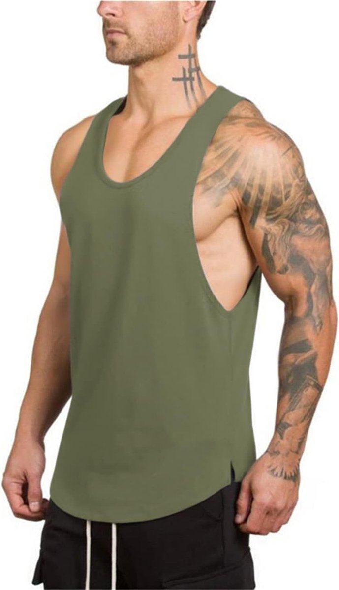 Tanktop voor heren, krachttraining, sport, bodysuit, tanktop voor fitness, gym