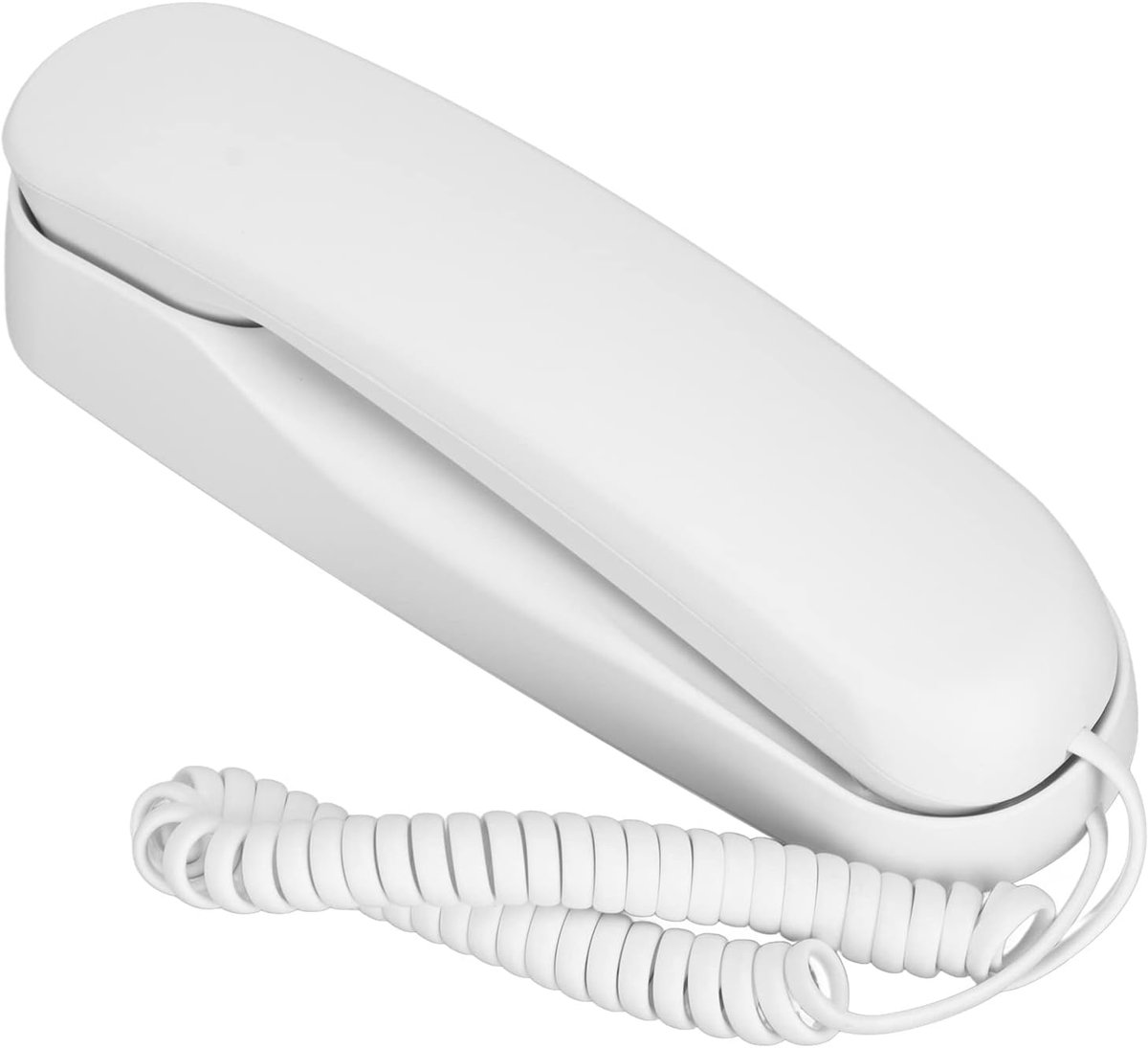 telefoon, witte kleine muurbevestiging Desk bedrade landlijn telefoon, ondersteuning voor knipperen, opnieuw kiezen, dempen, pauze, voor kantoor Hotel Home School