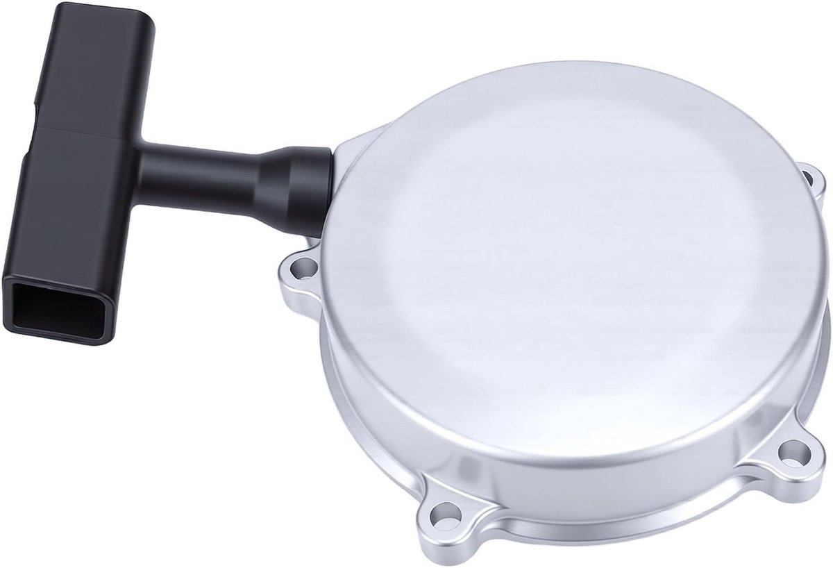 Terugslag Trekstarter ABS Aluminium Trekstartmontage 54,7 Mm Kern 75 Mm Gatafstand voor ATV Pocket Crossmotor Scooter Chopper GY6 150CC 180CC 250CC 260CC 300CC (SILVER)