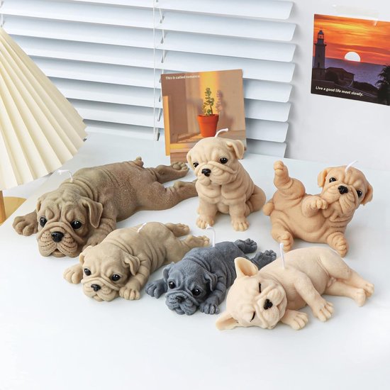 hondenvorm voor kaars, zeep, chocolade, taartdecoratie (wit, hond L) — afbeelding 4