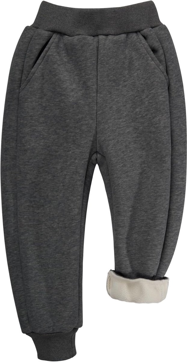 ELEPHANT Fleece gevoerde joggingbroek voor jongens en meisjes, sportieve joggingbroek van zacht katoen voor jongeren, actieve basic broek voor kinderen met zakken