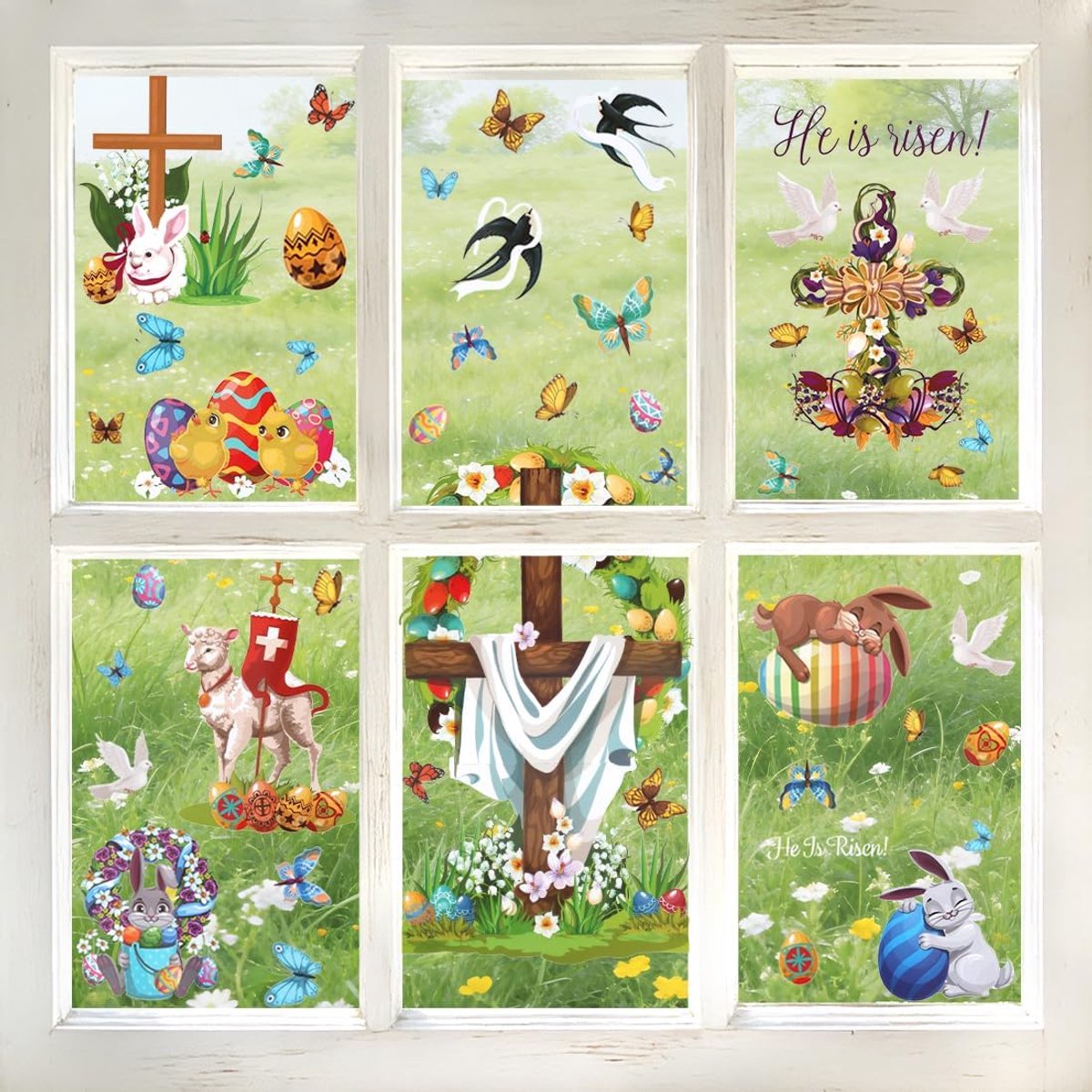 Raamstickers, zelfklevend, raamstickers voor raamdecoratie, A4