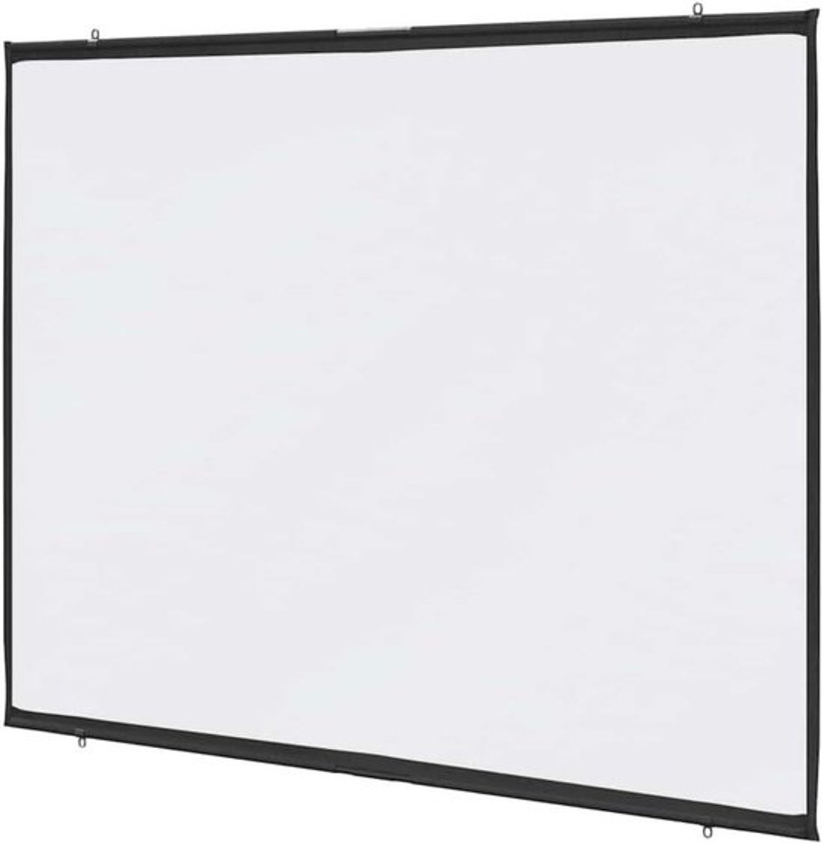 Projectiescherm Wandhangend - Presentatiescherm Handmatig - Thuisbioscoop Presentaties - Mat Diffuus Scherm - 84 inch 4:3 - Wit