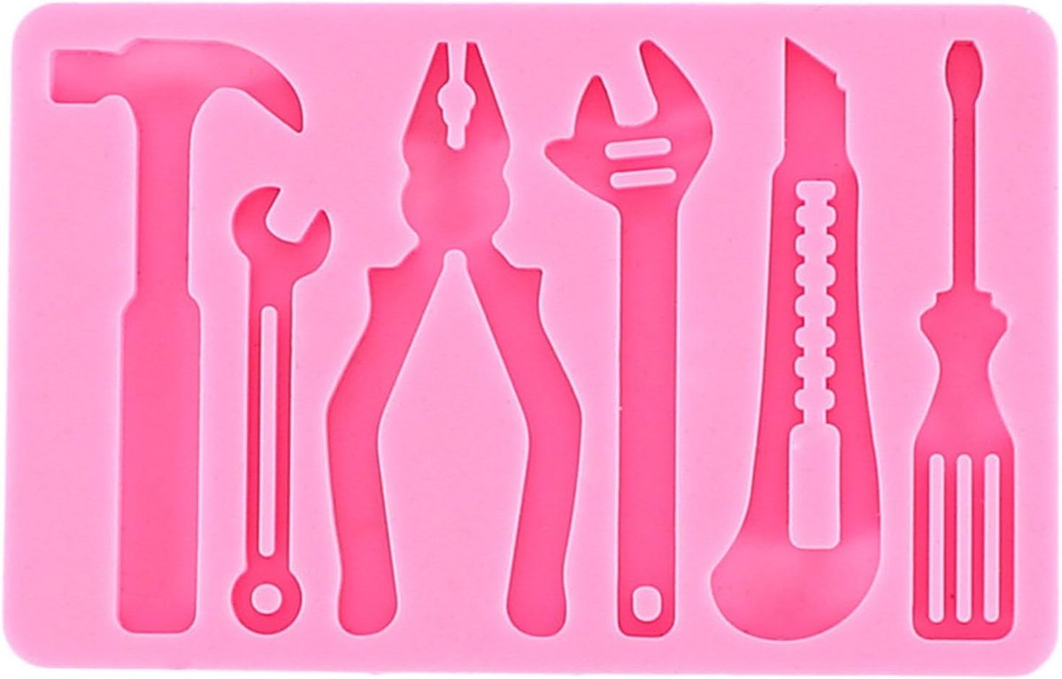 Siliconen Fondant Mallen Hamer Spanner Gereedschap Mold Chocolade Snoep Jelly Mould Schroevendraaier en Hamer Fondant Mold voor Cake Dessert Decoreren (Stijl 2)