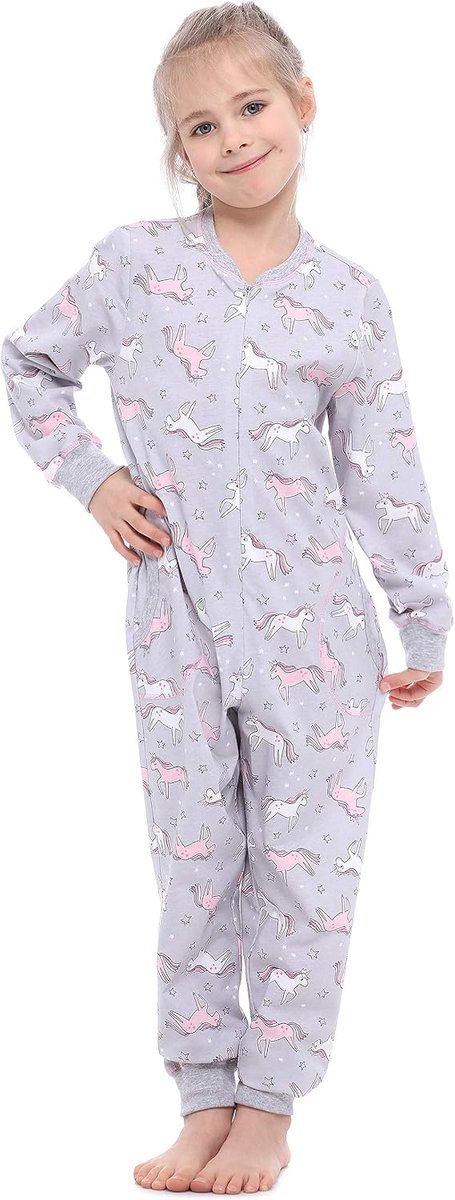 Style Meisjes Pyjama Slaap Onesie Jumpsuit Overall MS10-186