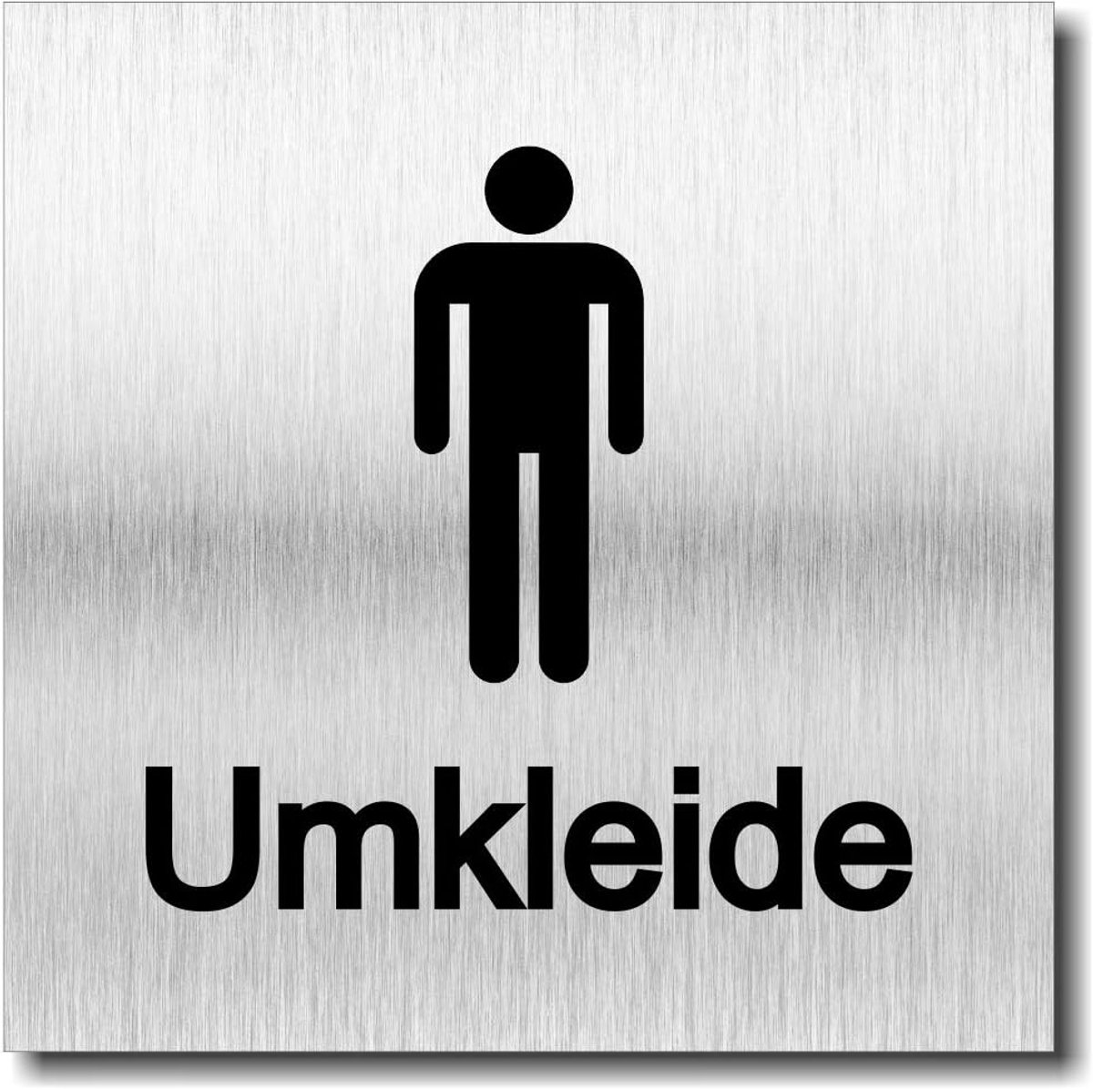 omkleden heren schild UV print 12 x 12cm - 3mm aluminium composiet - Made in Germany