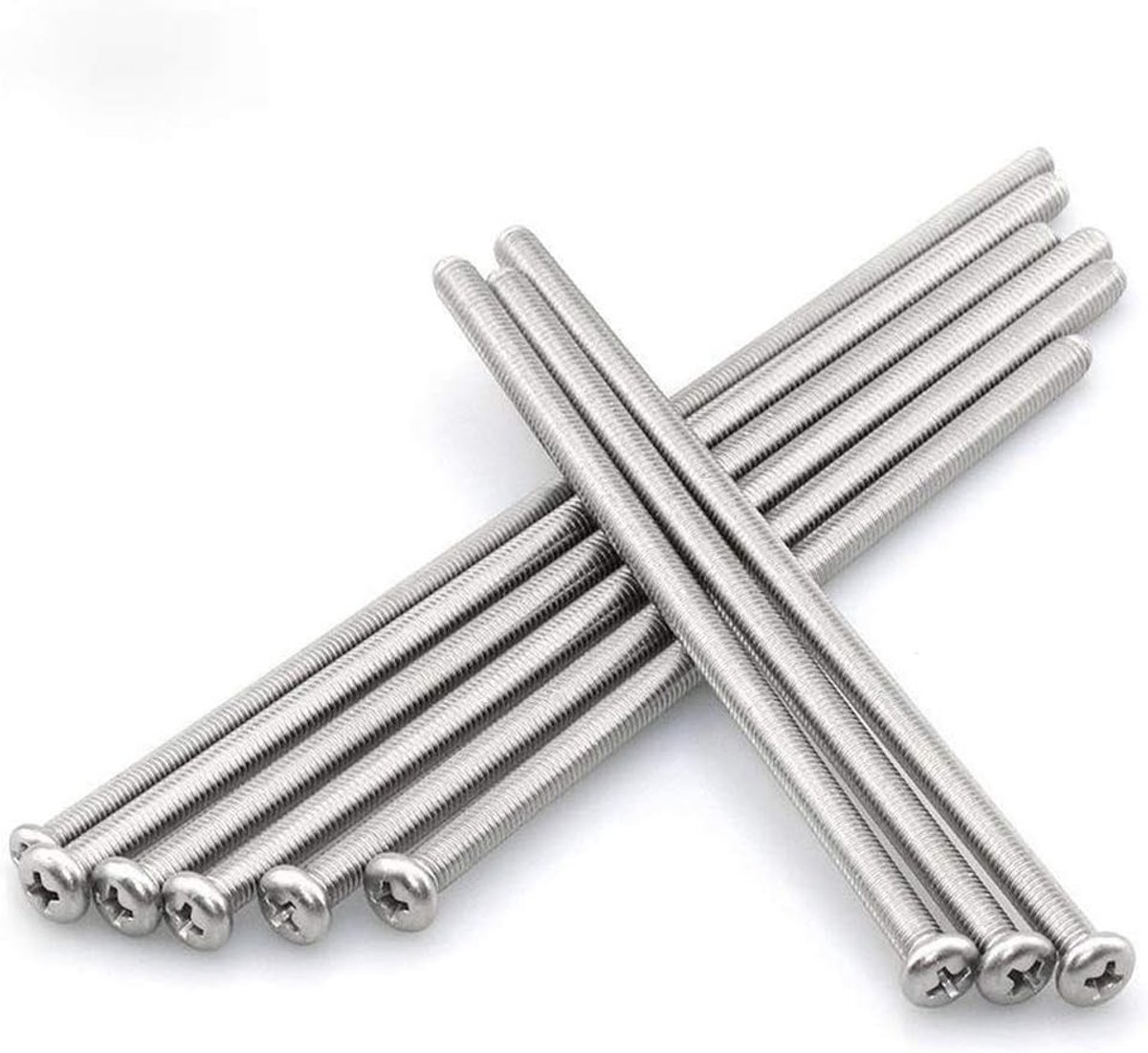 10 stks 304 roestvrij staal lange ronde kop Phillips schroeven, extra lange schroeven, lange extra lange schroeven, Pan hoofd schroeven bouten M2 ~ M6, lengte 40 ~ 200mm (M6*140)